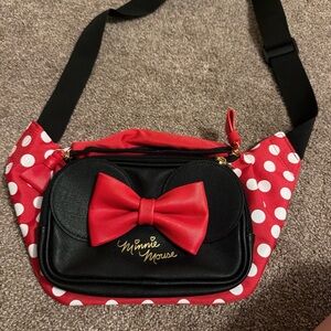 Disney Minnie Mouse Red and Black Polka Dot Crossbody Bag